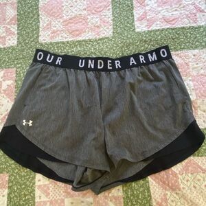 Under Armour Gray and Black Athletic Shorts